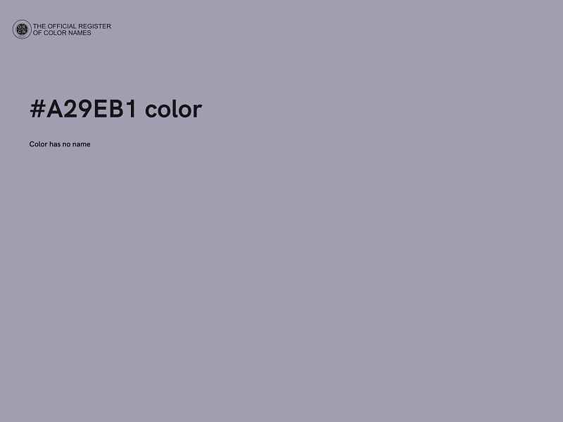 #A29EB1 color image