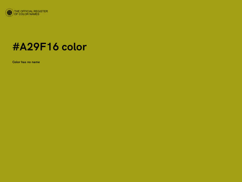 #A29F16 color image