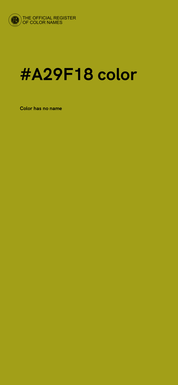 #A29F18 color image