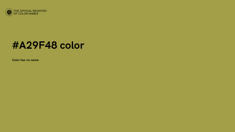 #A29F48 color image
