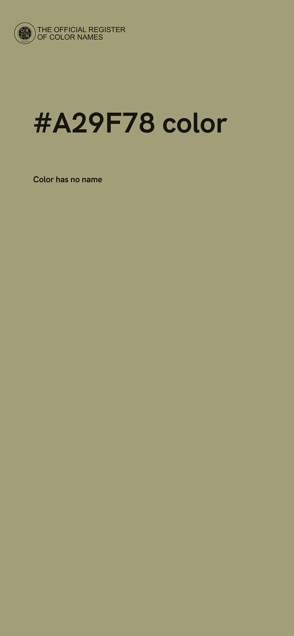 #A29F78 color image