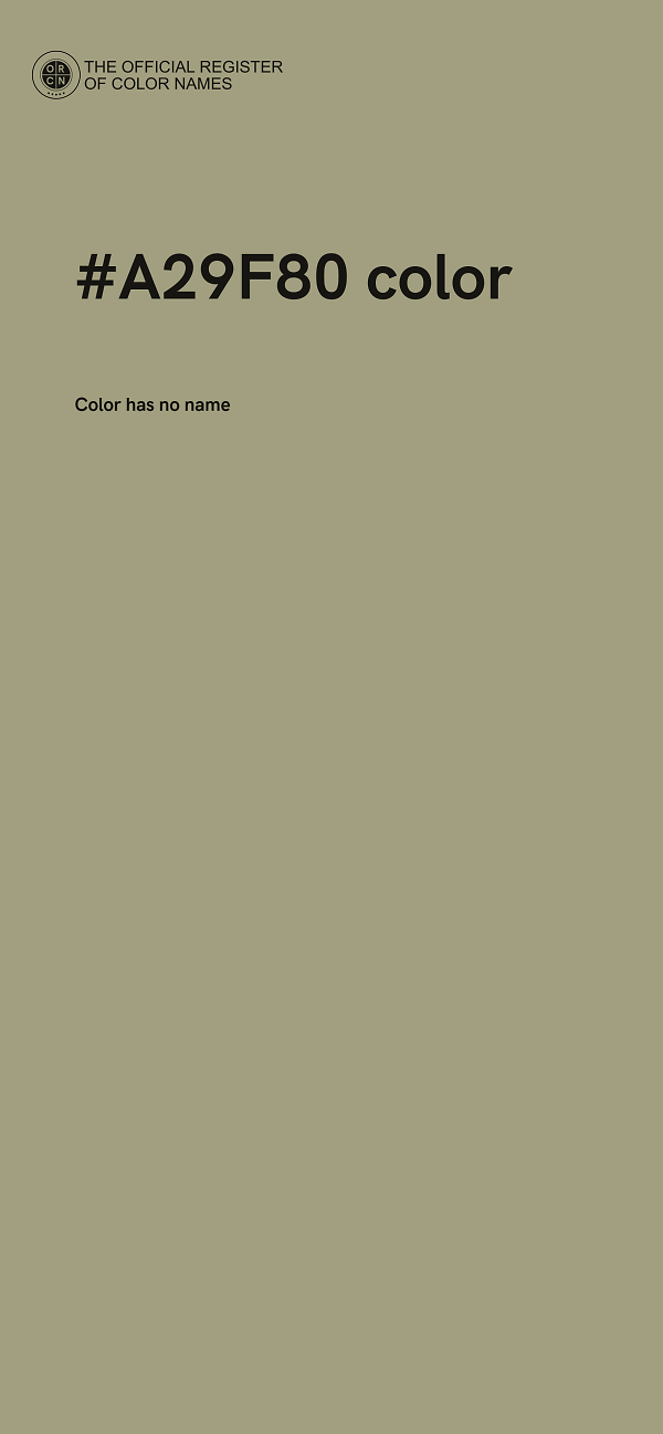 #A29F80 color image