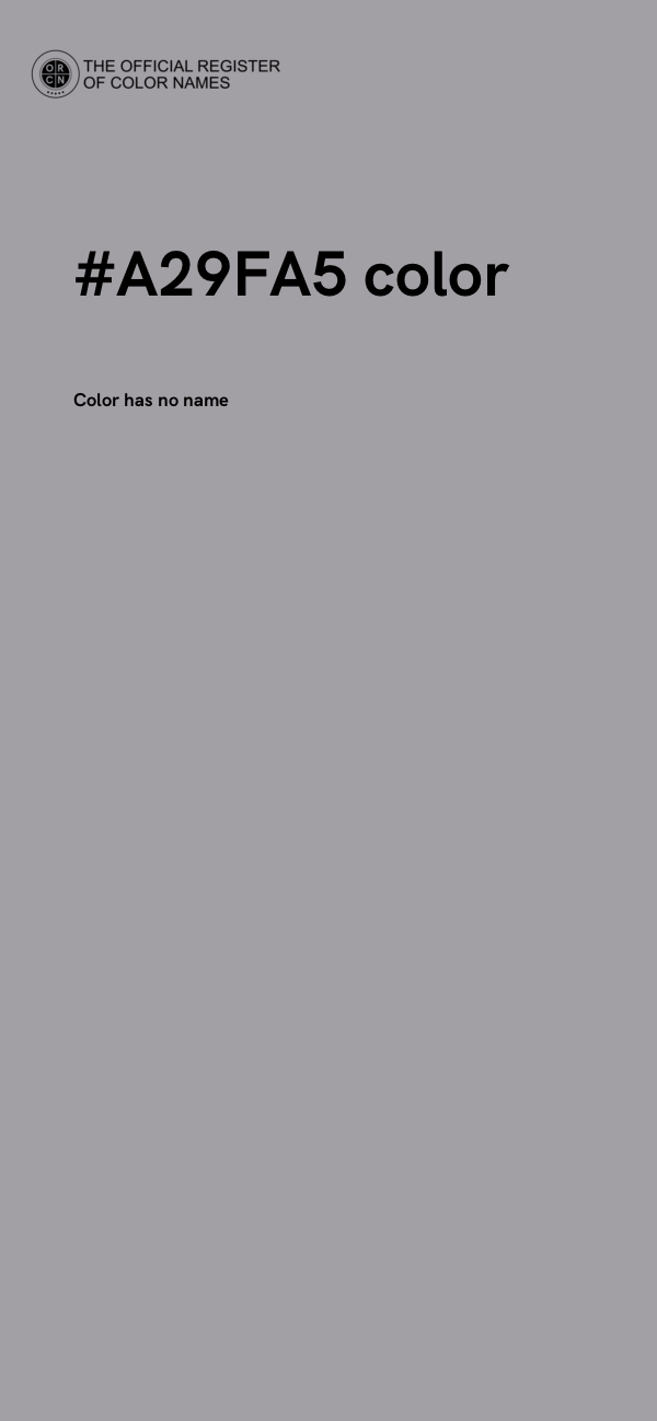 #A29FA5 color image