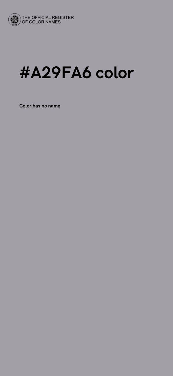 #A29FA6 color image