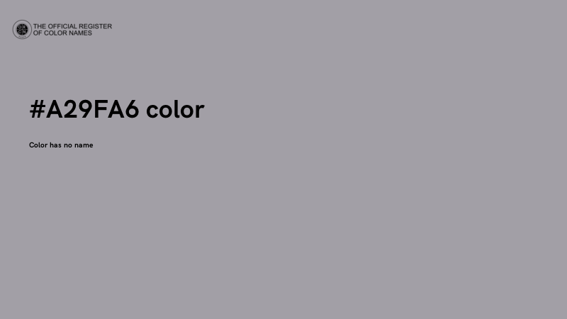 #A29FA6 color image