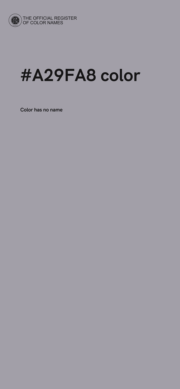 #A29FA8 color image