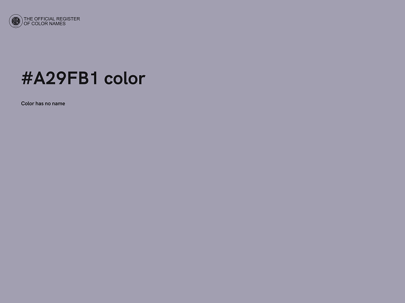 #A29FB1 color image