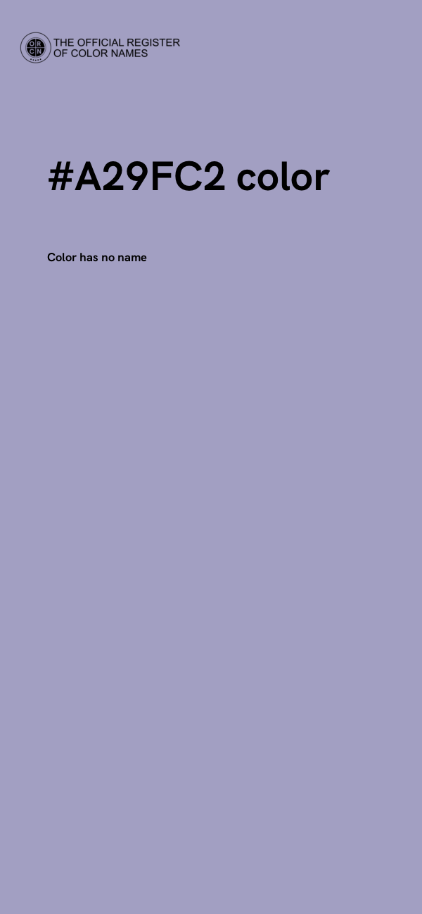 #A29FC2 color image