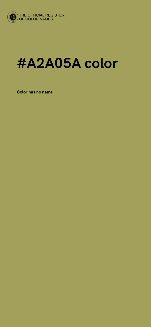 #A2A05A color image