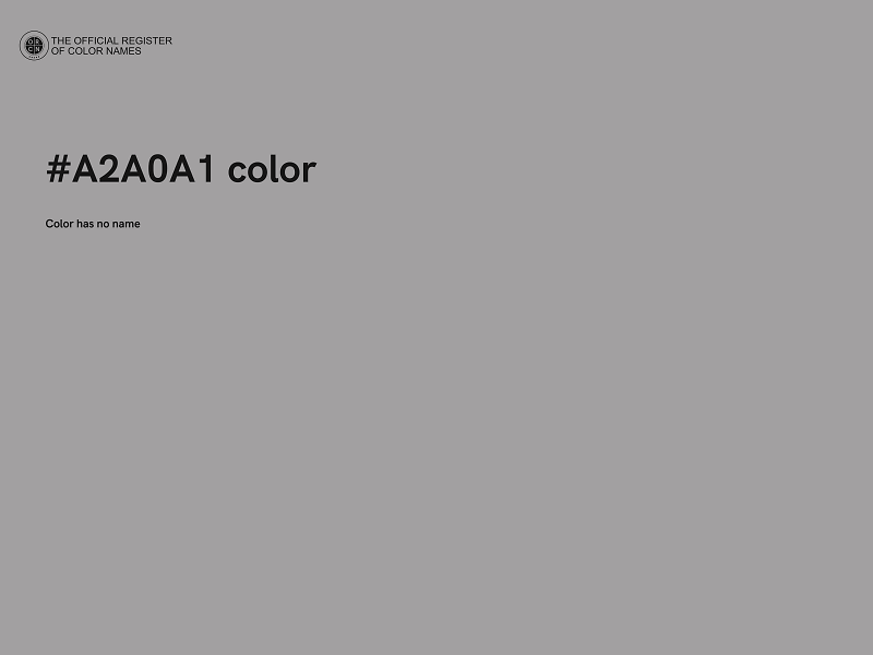 #A2A0A1 color image