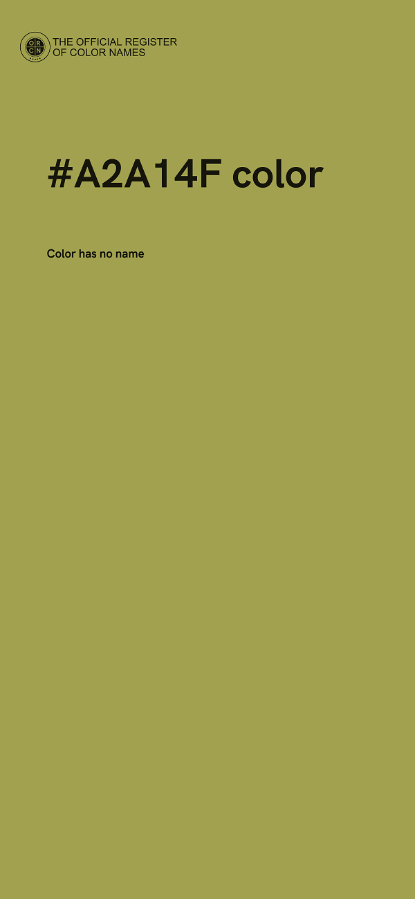 #A2A14F color image