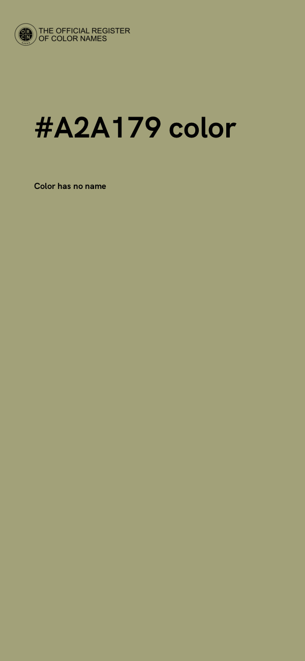 #A2A179 color image