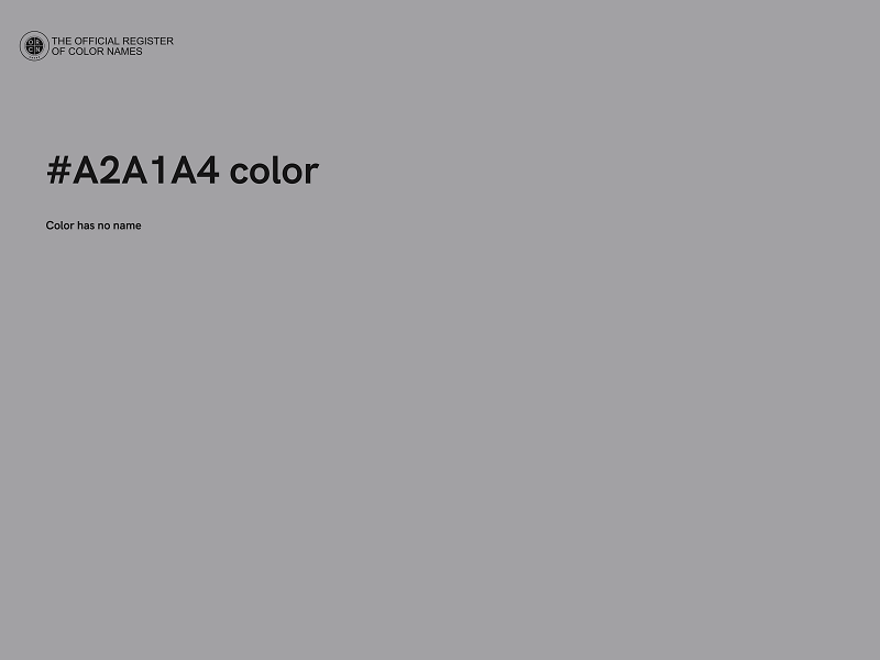 #A2A1A4 color image