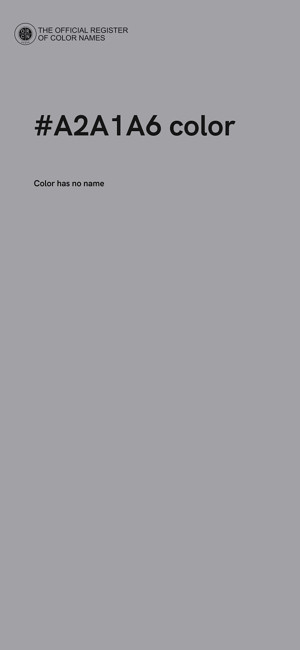 #A2A1A6 color image