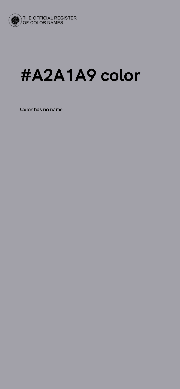 #A2A1A9 color image