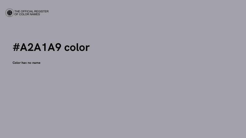 #A2A1A9 color image