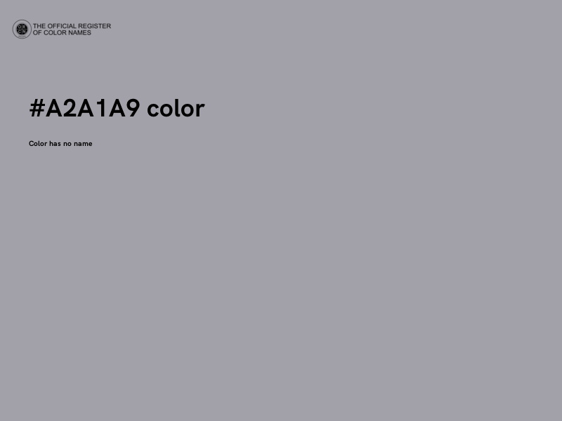 #A2A1A9 color image