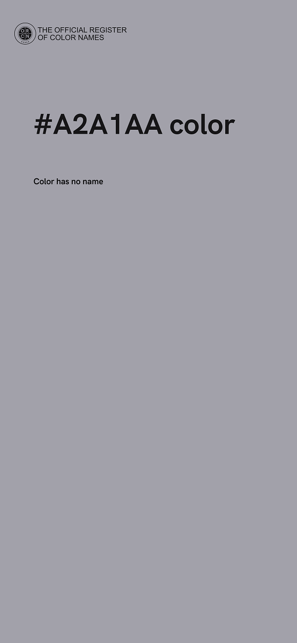 #A2A1AA color image