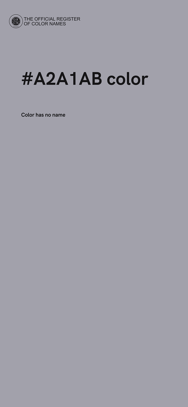 #A2A1AB color image