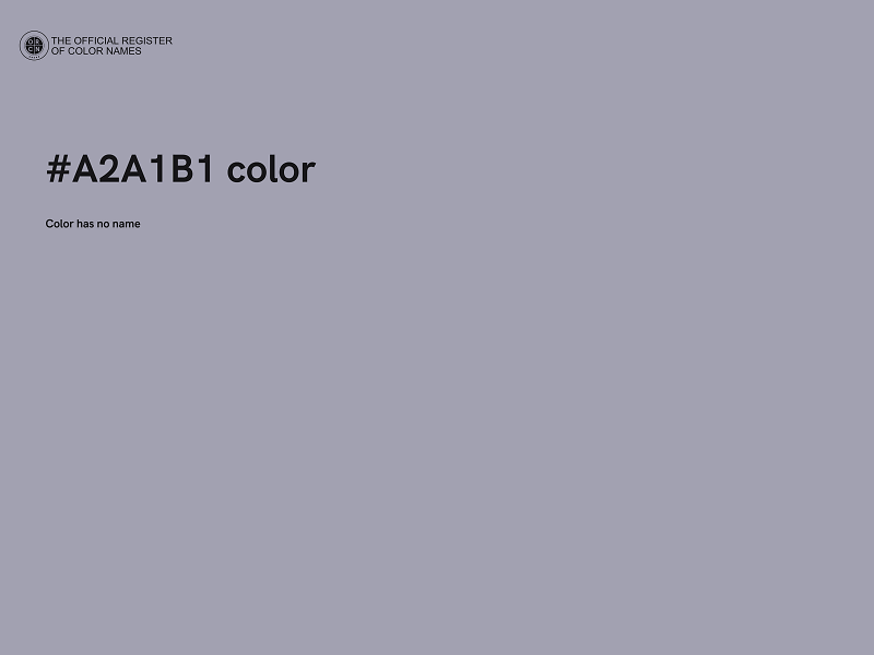 #A2A1B1 color image