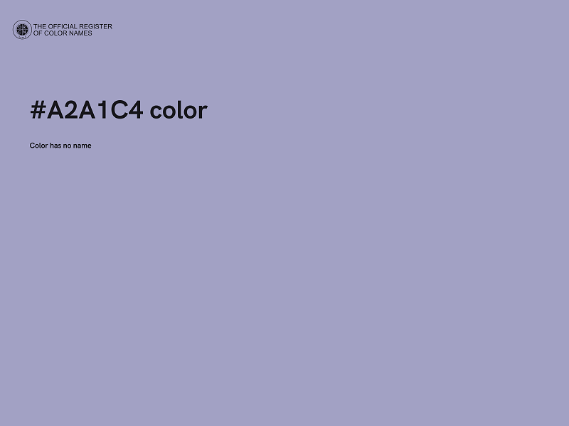 #A2A1C4 color image
