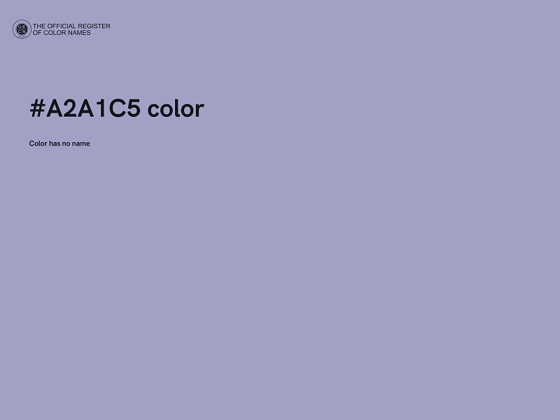 #A2A1C5 color image