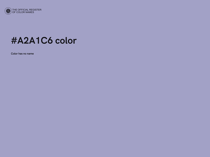 #A2A1C6 color image
