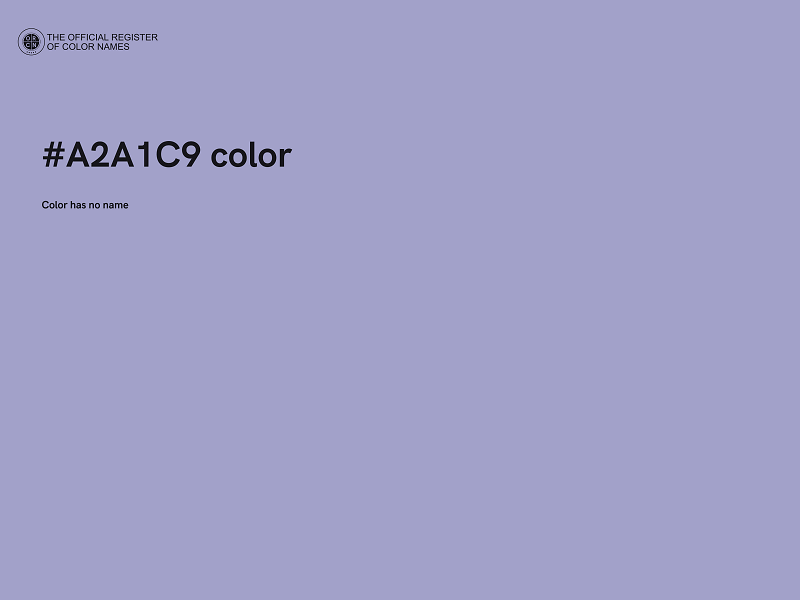 #A2A1C9 color image