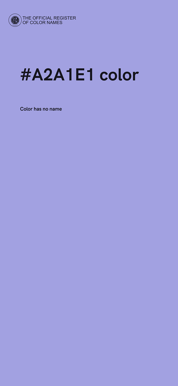 #A2A1E1 color image