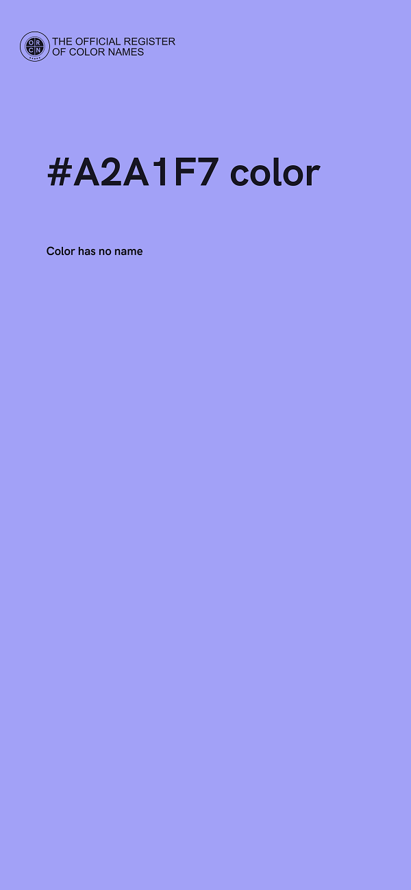 #A2A1F7 color image