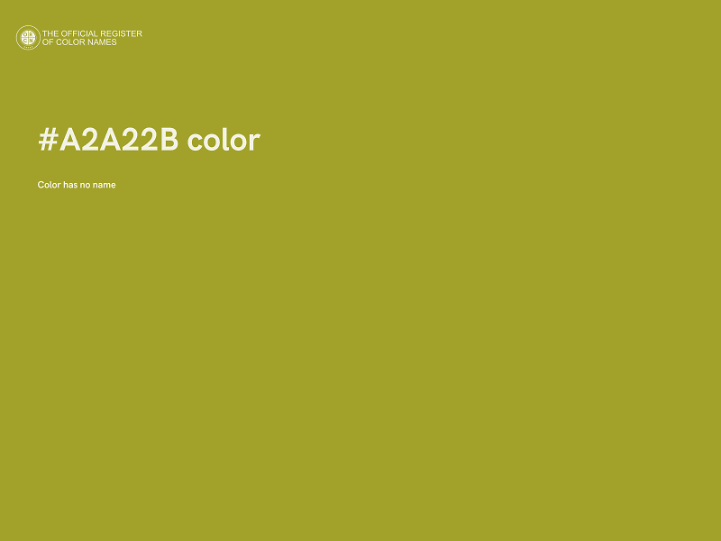 #A2A22B color image