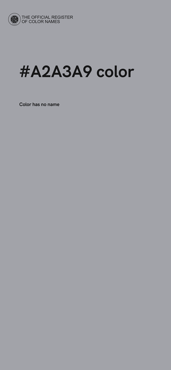 #A2A3A9 color image