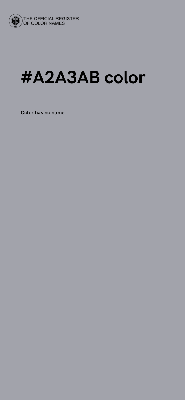 #A2A3AB color image