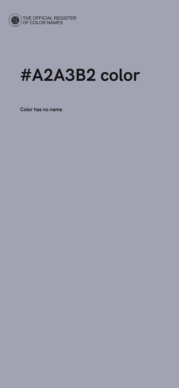 #A2A3B2 color image