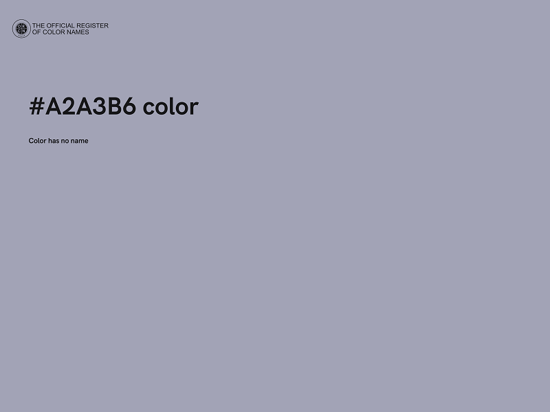 #A2A3B6 color image