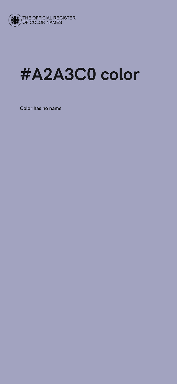 #A2A3C0 color image