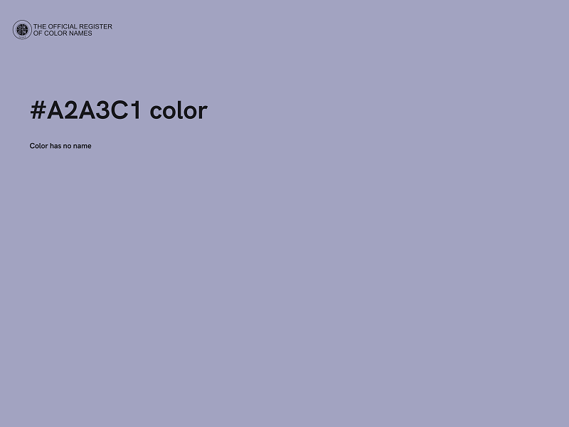 #A2A3C1 color image