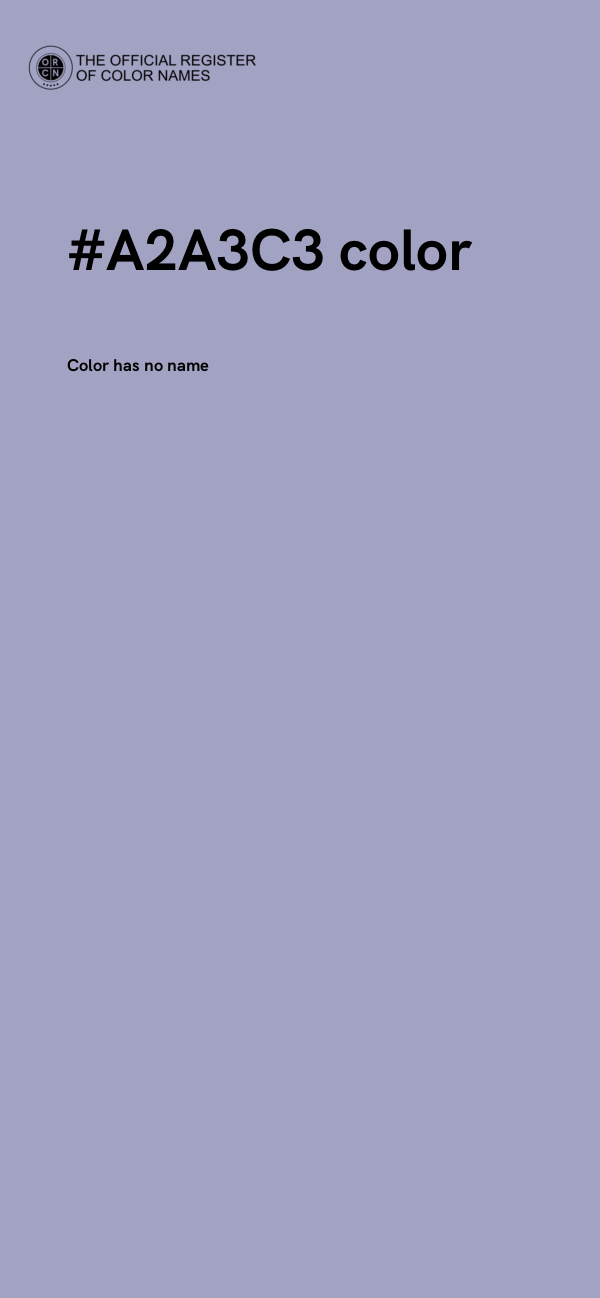 #A2A3C3 color image