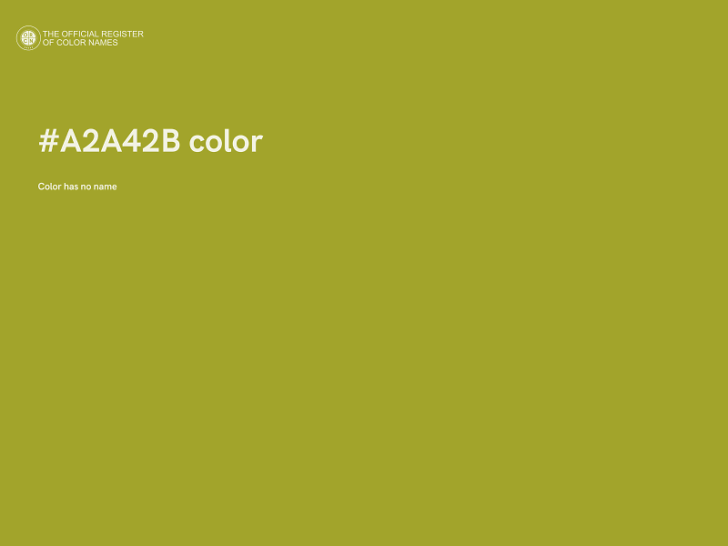 #A2A42B color image