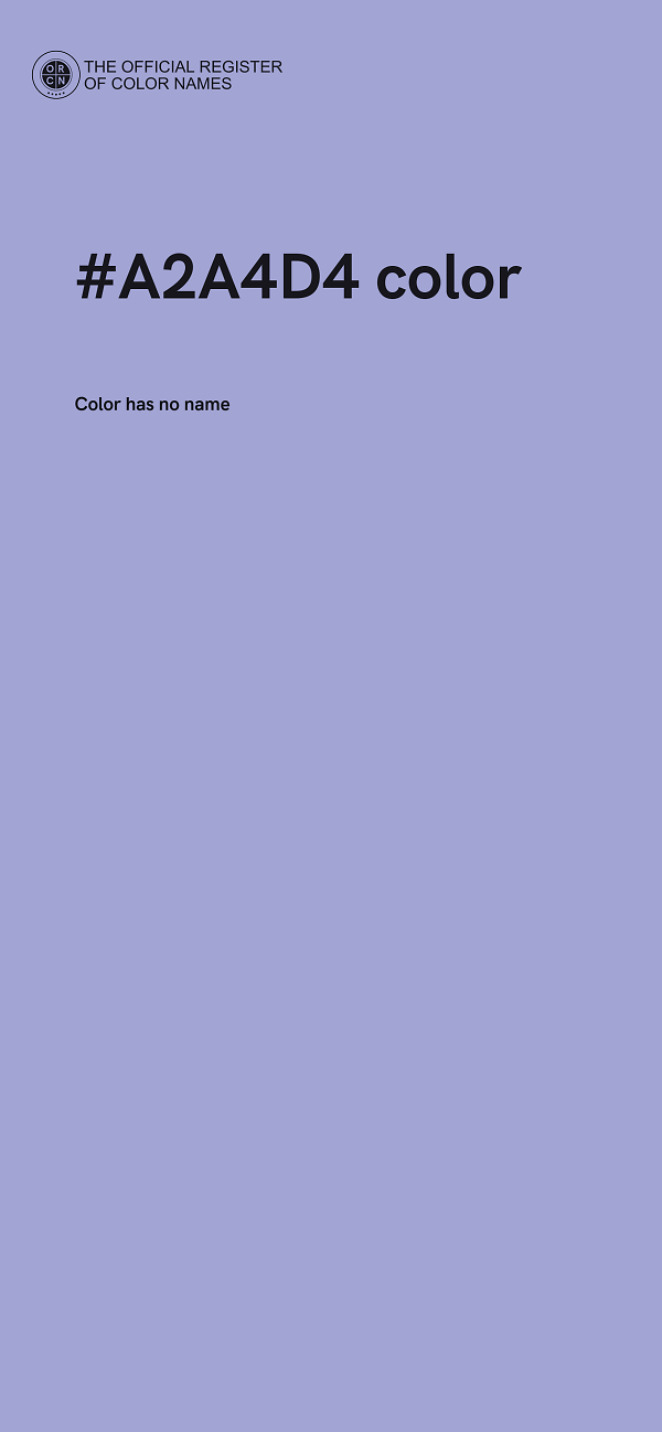 #A2A4D4 color image