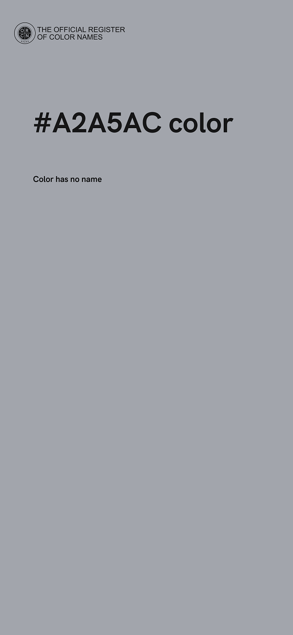 #A2A5AC color image