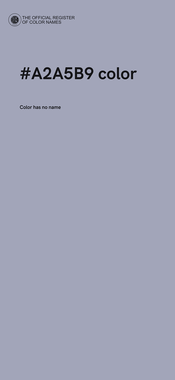 #A2A5B9 color image