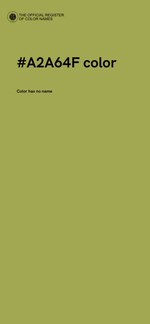 #A2A64F color image