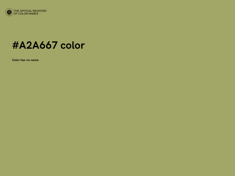#A2A667 color image