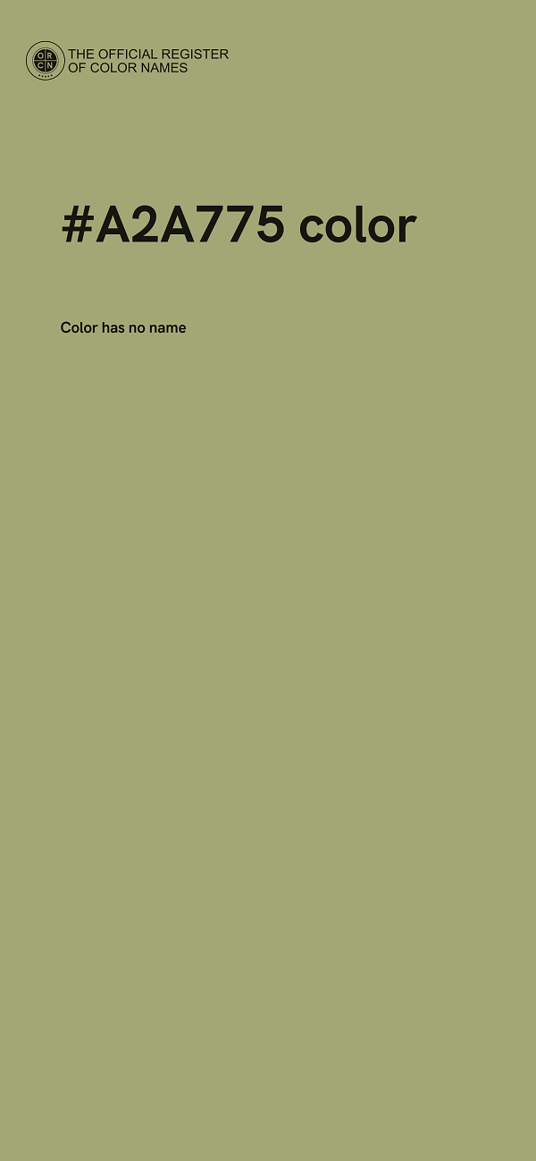 #A2A775 color image