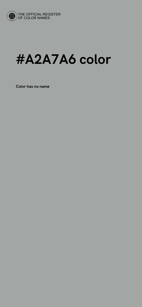 #A2A7A6 color image
