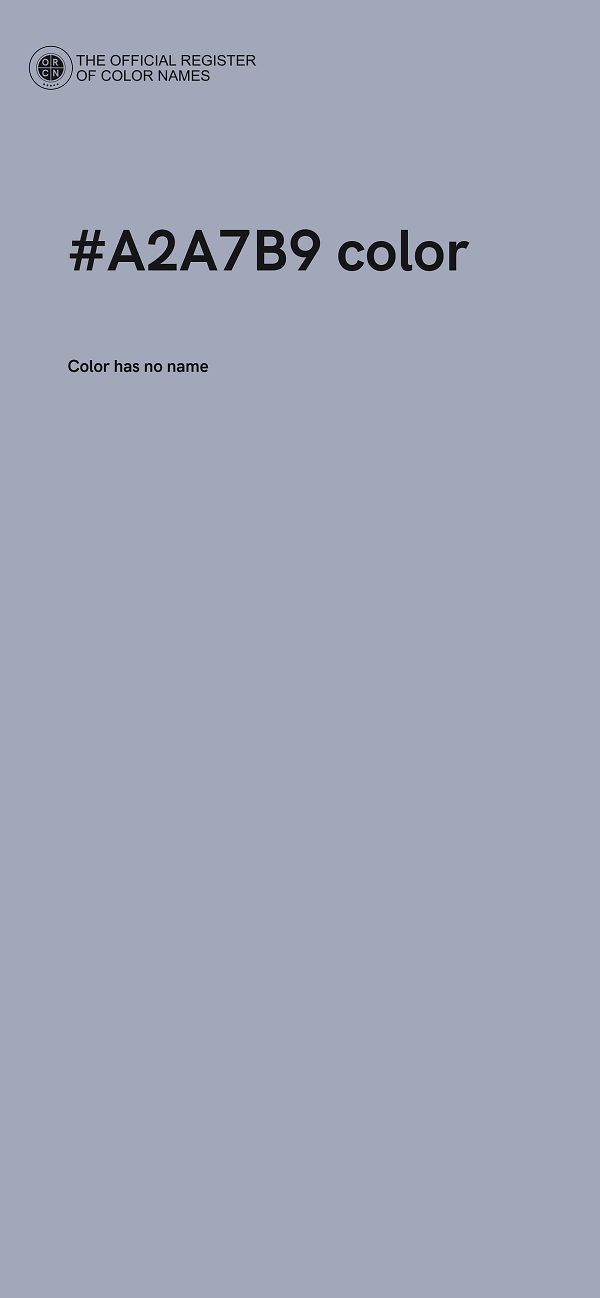 #A2A7B9 color image