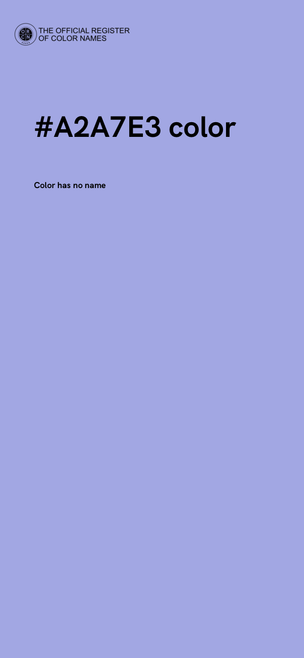 #A2A7E3 color image