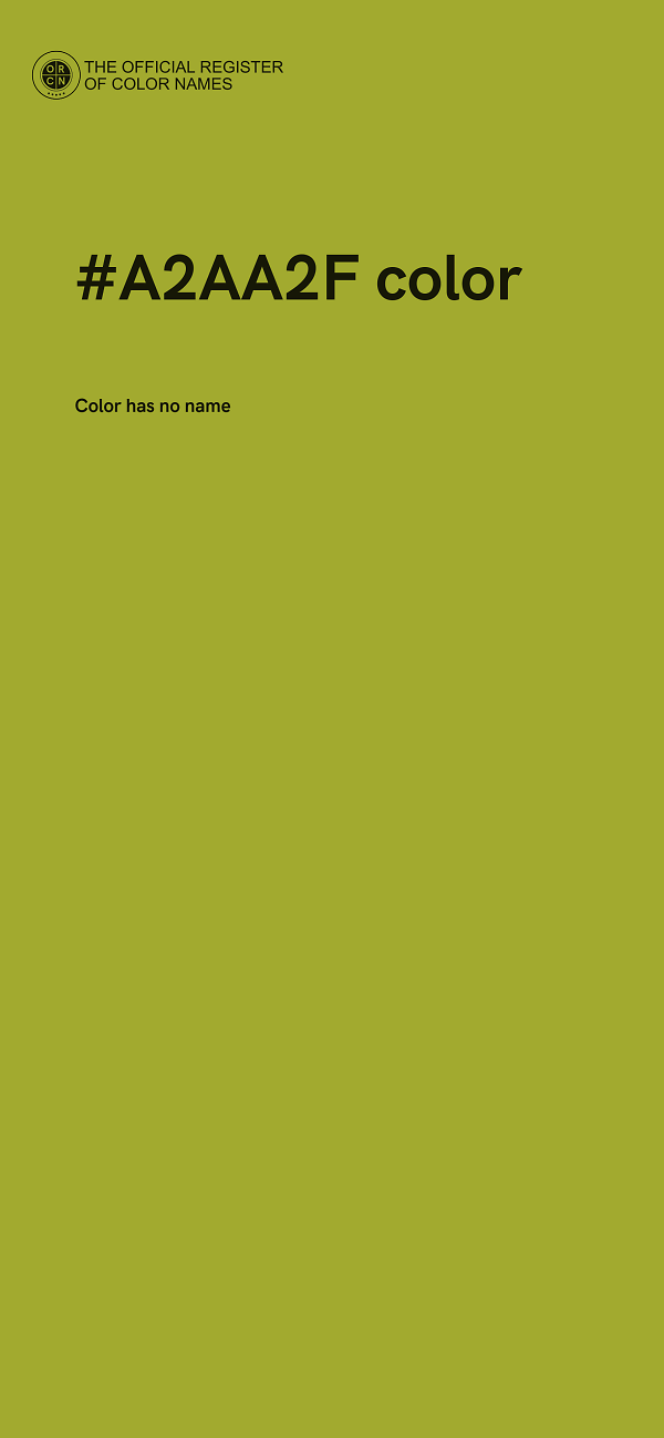 #A2AA2F color image