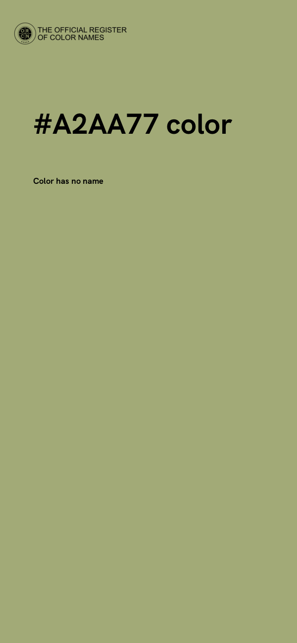 #A2AA77 color image